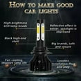 thumbnail image 2 of For Mazda 6 2011 2012 2013 LED Headlight Bulbs,9005 H7 High beam and Low Beam and H11 Fog light Bulbs,Pack of 6, 2 of 13