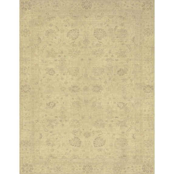 Ahgly Company Machine Washable Indoor Rectangle Abstract Yellow Area Rugs, 2' x 4'