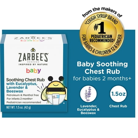 UPC: 0858438005414 | Zarbee s Baby Soothing Chest Rub Eucalyptus Lavender & Beeswax 1.5 oz
