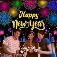 thumbnail image 6 of 2026 Happy New Year Banner Multicolor Happy New Years Eve Party Decorations Fireworks Cityscape New Year Party Backdrop NYE Party Supplies, 6 of 10