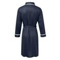 thumbnail image 5 of VNKIDY Men's Pajama Solid Color Lightweight Robe With Contrast Trim Long Sleeve Nightrobe With Belt Design Front Pockets For Home Relaxing Leisure Homewear, 5 of 7