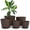 Brown, variant on Utopia Home - Plant Pots Indoor with Drainage - 7/6.6/6/5.3/4.8 Inches Home Decor Flower Pots - Plastic Planters for Indoor Plants, Cactus, Succulents Pot (Mint, Pack of 10)