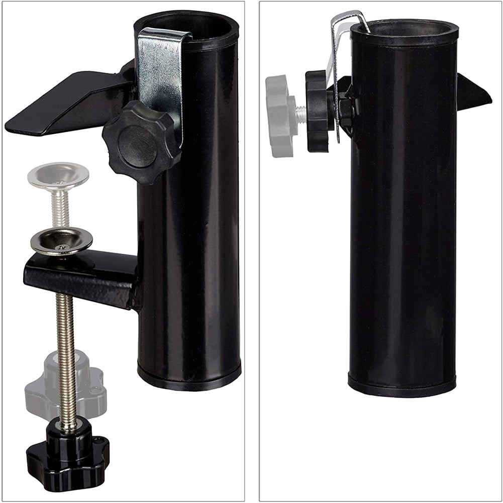D-GROEE Portable Umbrella Mount Stand Clamp, Bench Buddy Umbrella Holder Clip, Parasol Holder Umbrella Stand Fixed Clip for Beach Courtyard Square Balcony