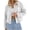 White, variant on Women's Faux Leather Jacket Zipper Long Sleeve Bomber Jackets Outerwear Short Casual Trendy Fall Winter Coat White 2XL