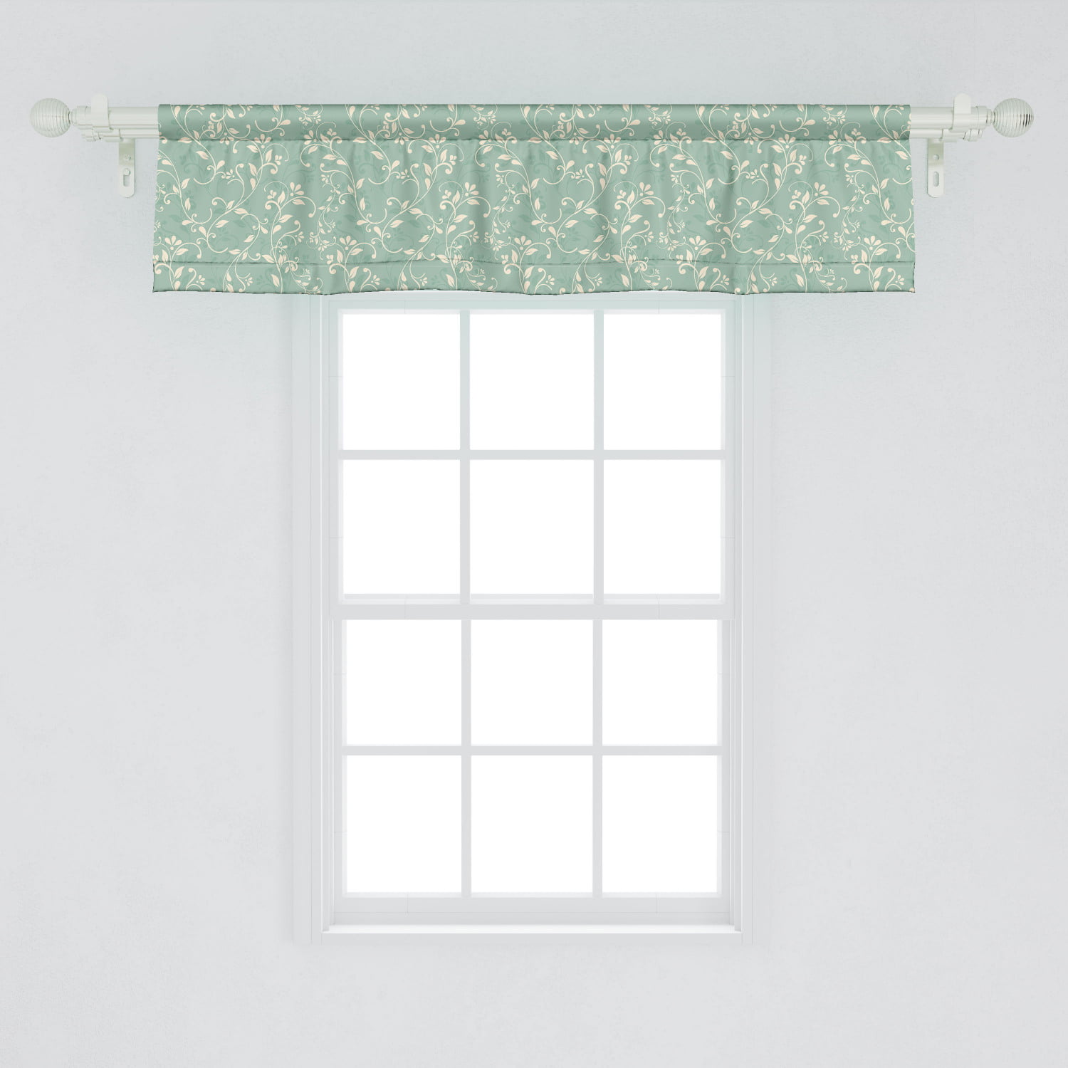 Ambesonne Vine Window Valance, Vintage Style Foliage with Intermingled  Branches Curvy Leaf, Curtain Valance for Kitchen Bedroom Decor with Rod  Pocket, ...