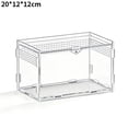 thumbnail image 1 of Transparent Acrylic Jumping Spider Enclosure, Reptile Terrarium Habitat Tank, Small Insect Breeding Box for Tarantula, Snake & Lizard, High Clarity, 1 of 8