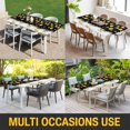 thumbnail image 5 of Black Yellow Christmas Balls Table Cloths for 8 Foot Rectangle Tables, Xmas Snowflake Patio Waterproof Elastic Fitted Tablecloths, Washable Rectangular Table Cover for Camping, 5 of 8
