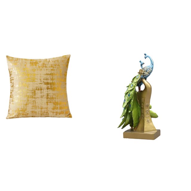 Elegante Funda De Cojín Con Diseño De Pavo Real, Decorativa, Para Sala De Estar, Oficina, Dormitorio, Coche, Escritorio, Entrada, Mesa, Centro De Mesa, Regalo