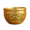 thumbnail image 1 of Bol en Laiton Créatif Feng Shui Chance Richesse Populaire Cylindre de Riz Succès Figurine 7.3cmx5.3cm, 1 of 8