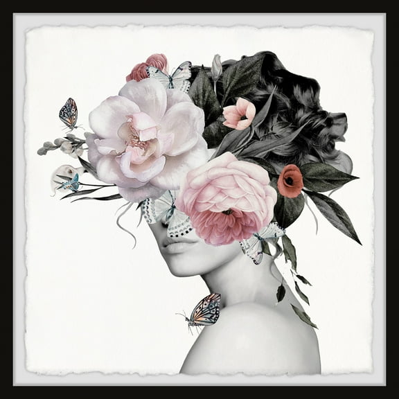 Marmont Hill Butterflies and Peonies Framed Painting Print