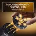 thumbnail image 5 of Cutting Edge Magnetic Blades Head Shaver, Rechargeable 6D Rotary Electric Shaver with Titanium Coated Blades, LCD Display & Travel Lock, 5 of 10