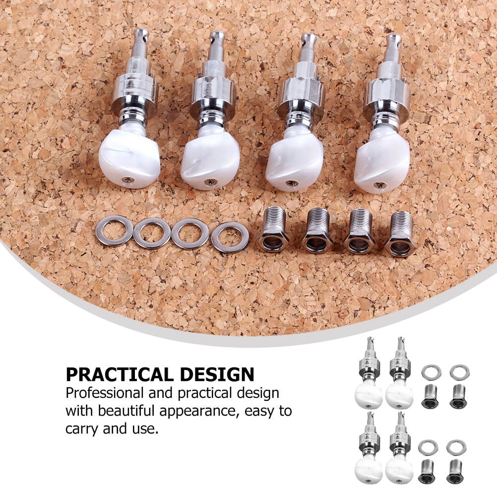 Pawsdot Banjo Machine Heads Strong Metal Tuners for Banjo ng Key Fixing 4Pcs
