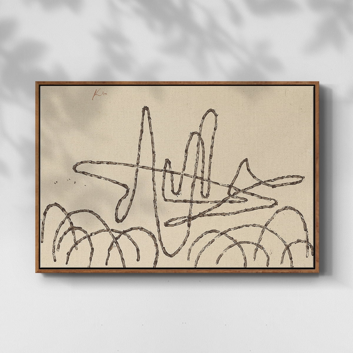 Vintage Landscape-CCLXVI By Wexford Home Framed in Walnut Wood Gallery Wrapped Canvas 25 in. x 37 in.