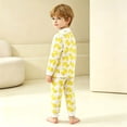 thumbnail image 5 of Spazoro Toddler Girls Boys 100% Cotton Outfit Sets, Soft & Comfy Loungewear Cute Print Long Sleeves Top Trousers Casual Shirts and Pants 2PC Sets Yellow Size 3 T, 5 of 9