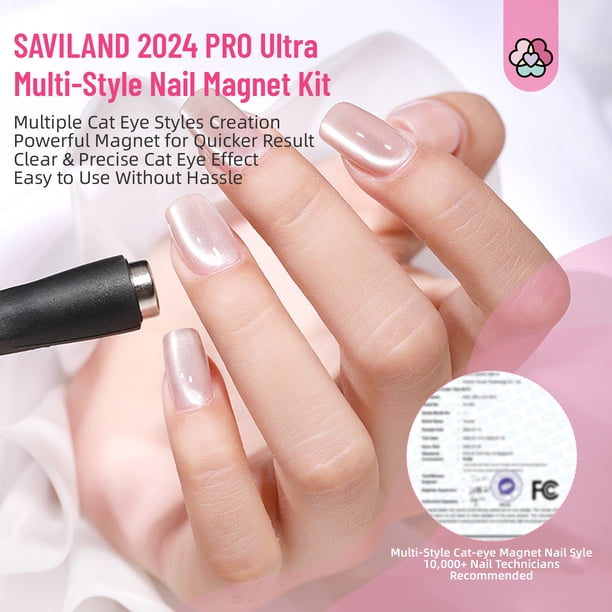 Saviland Cat Eye Magnet for Nails - 2024 5 in 1 Multi-Function Cat