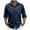 Dark Blue Shirts, variant on Corduroy Shirt Men Long Sleeve Casual Work Vintage T Shirt Regular Fit Button Down Overshirt with Pockets Dark Blue,S