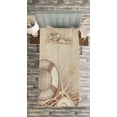 thumbnail image 3 of Ambesonne Holiday Quilted Bedspread Set 2 Pcs, Wooden Sepia, Twin Size, Tan Beige White, 3 of 3