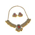 thumbnail image 1 of Perles Incrustes Paillettes Pin-up Vintage Collier Set Boucles Doreilles Individualit Patchwork Couleur Boucles Doreilles Chane., 1 of 4