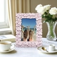 thumbnail image 4 of Hodao Handcrafted Floral Decorative Photo Frame, 4x6 Inch Pink Resin Picture Frame, Cute Home Decor Accent, 4 of 9