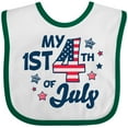 thumbnail image 3 of Inktastic My 1st 4th of July with Striped Stars Boys or Girls Baby Bib, 3 of 4