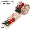 thumbnail image 2 of 2 rollos de cinta navideña con borde metálico con feliz árbol de Navidad y camión para coronas, envoltorios y decoraciones, 2 of 4