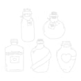 thumbnail image 2 of 20PC Large Size Bookmark Flower Page Clips Bookmarks Children Handmade DIY Transparent Flower Page Glass Bottle Wishing Bottle Sticker, 2 of 9