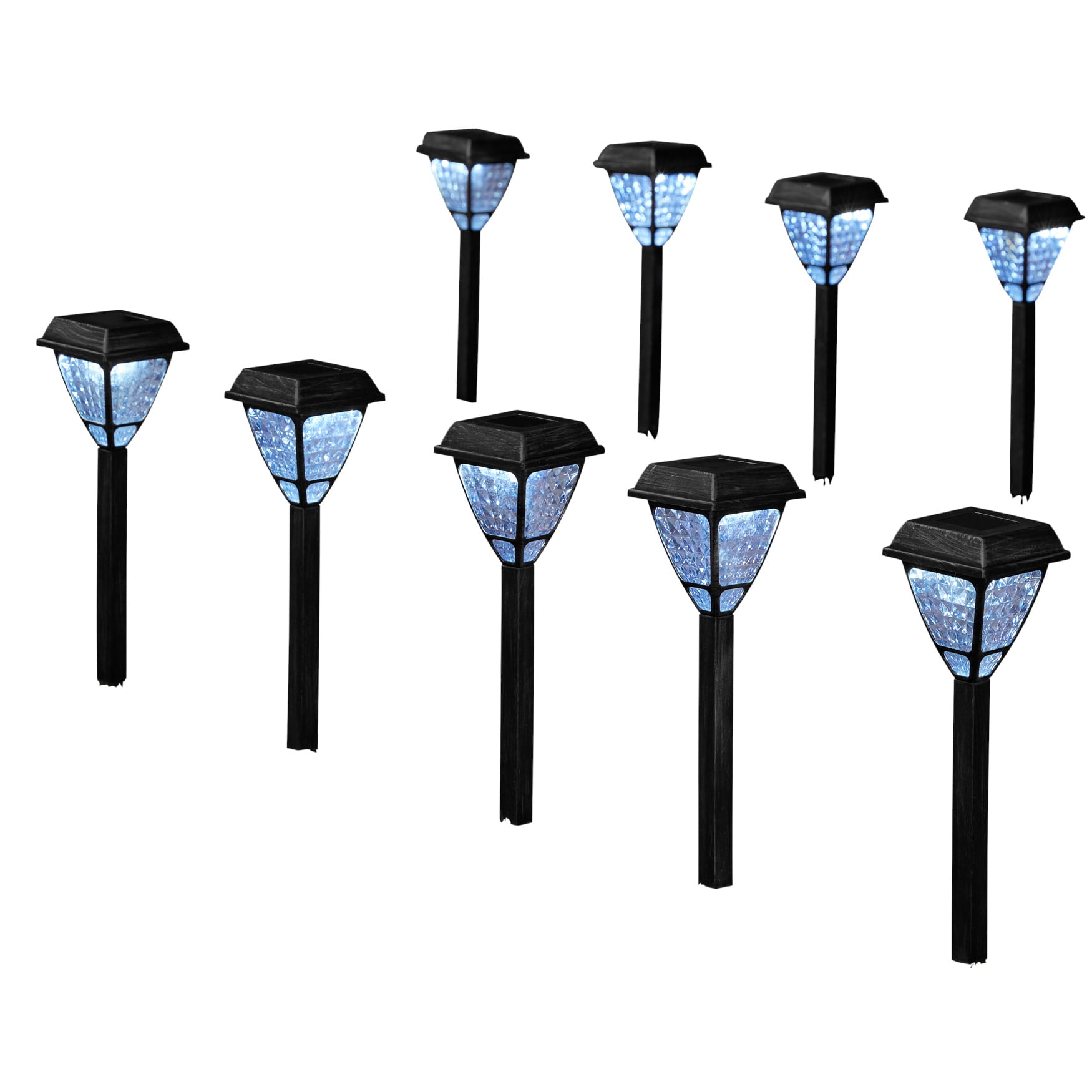 Brylanehome Black Solar Lights, Set Of 8, Black