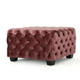 thumbnail image 1 of Provence Blush New Velvet Square Ottoman, 1 of 13
