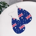 thumbnail image 5 of Faux Leather Earrings Earring Australian Flag Teardrop Dangle Earrings For Women Jewelry, 5 of 6