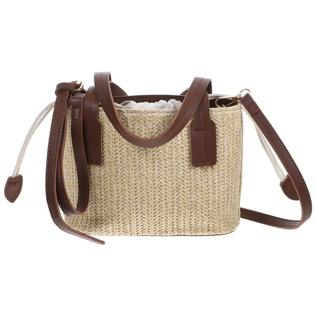 1 bolso de cubo tejido, bolso de hombro decorativo, bolso cruzado portátil de moda.