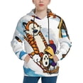 thumbnail image 4 of Boys Girls Calvin And Hobbes Hoodie 3D Print Pullover Hooded Long Sleeve Sweatshirts Tops Blouse with Pocket Medium, 4 of 8