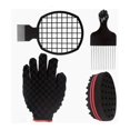 thumbnail image 1 of Afro Hair Styling Sponge Comb Set Magic Hair Twist Curl Combs with Sponge and Glove for Barber Hair Styling, 1 of 2
