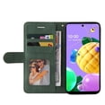 thumbnail image 2 of Étui pour LG K52/K62 Portefeuille en Cuir Livre à Rabat Folio Support Vue Couverture - Vert, 2 of 5