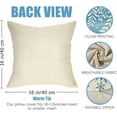 thumbnail image 2 of Winter Snowflake Decorative Throw Pillow Covers 16 x 16 Set of 4, Let It Snow Blue Christmas Tree Leaves Outdoor Pillowcase, Get Cozy Christmas Holiday Farmhouse Cushion Case Home Decor, 2 of 6