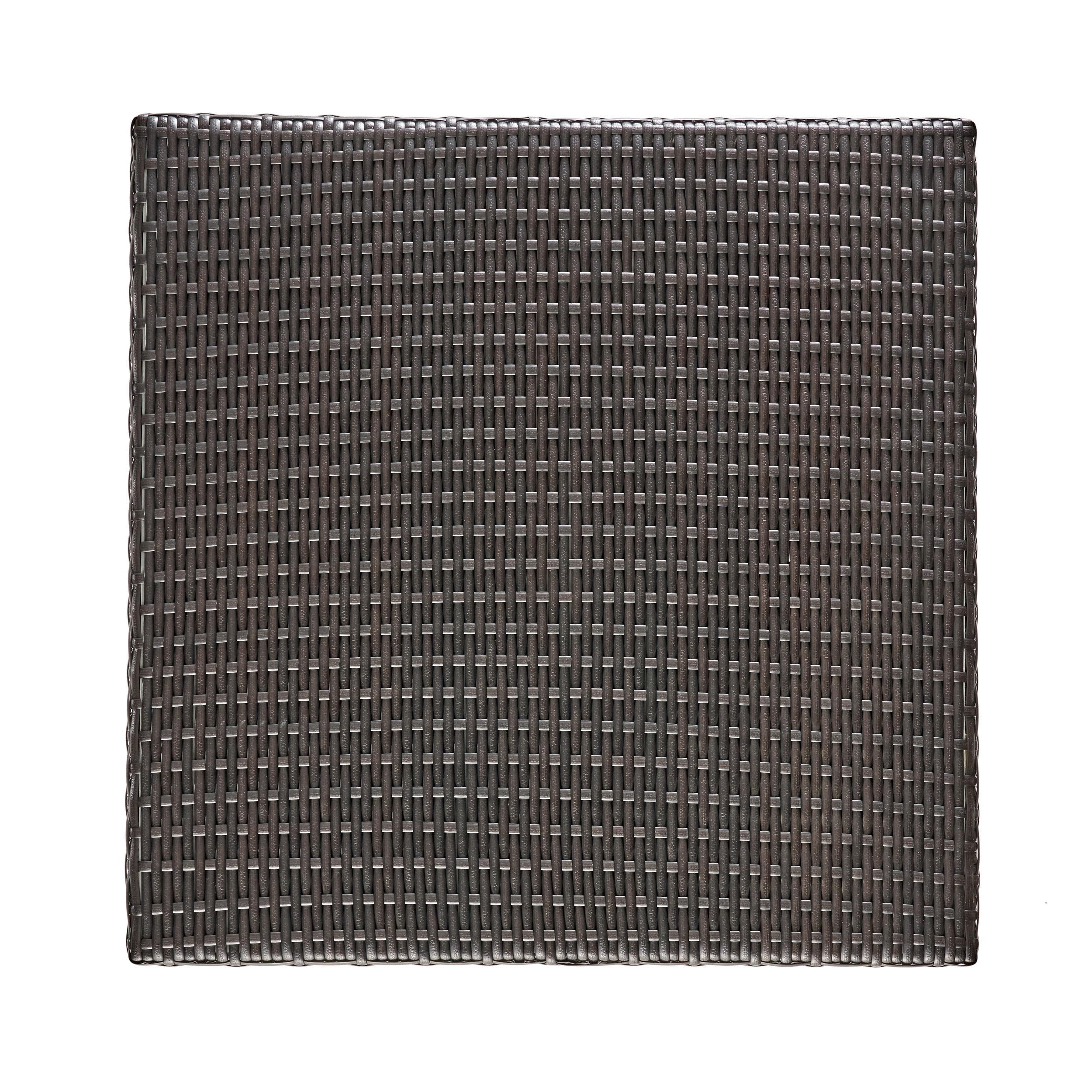 Noble House Dani Collection 26" Square Wicker Patio Bar Table with Hand-Crafted Details, Multibrown
