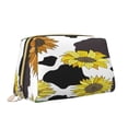thumbnail image 2 of Gaeub Sunflowers Country Printed Travel Cosmetic Bag,Makeup Bag, Large Capacity Toiletry Bag for Women, Portable Pouch Make Up Organizer with Zipper and Divider, 2 of 8