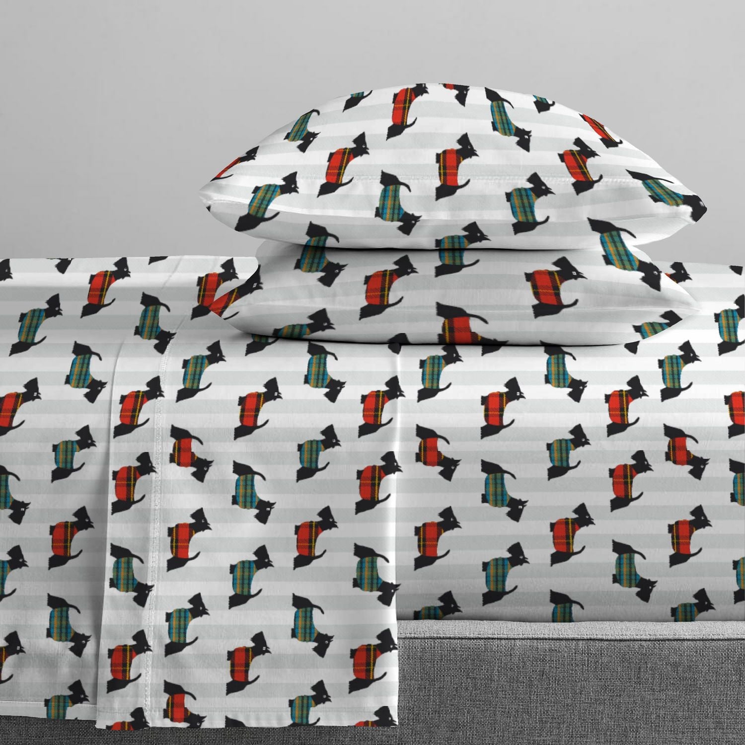 Ensembles de draps imprimés en coton à 144 fils Johnson Home