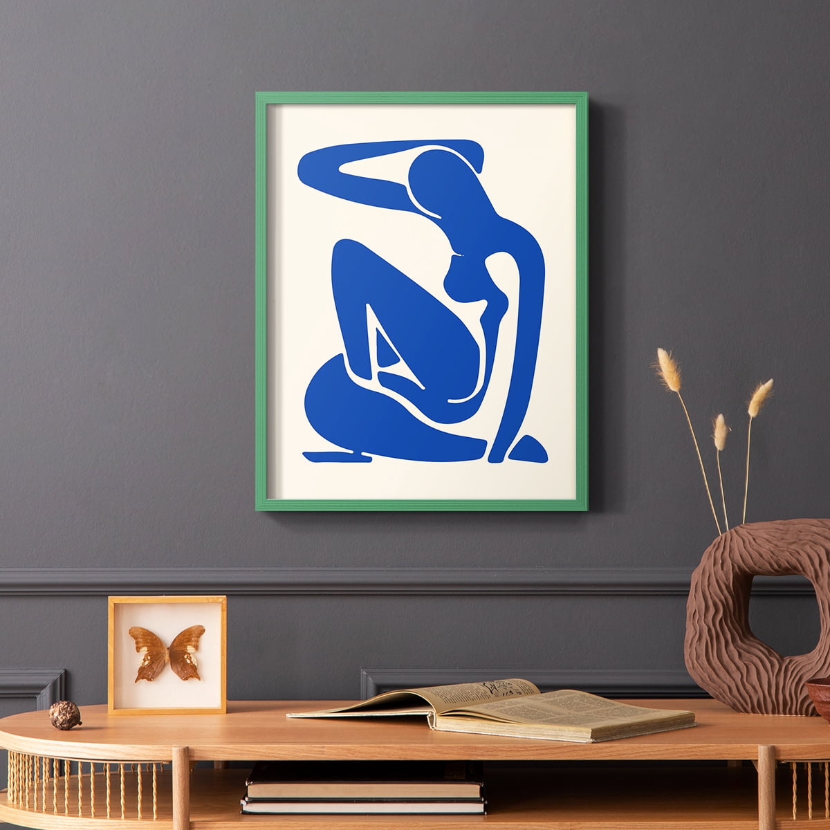 Matisse CXCV Framed Print in Green Solid Wood 11 x 14 Framed Print
