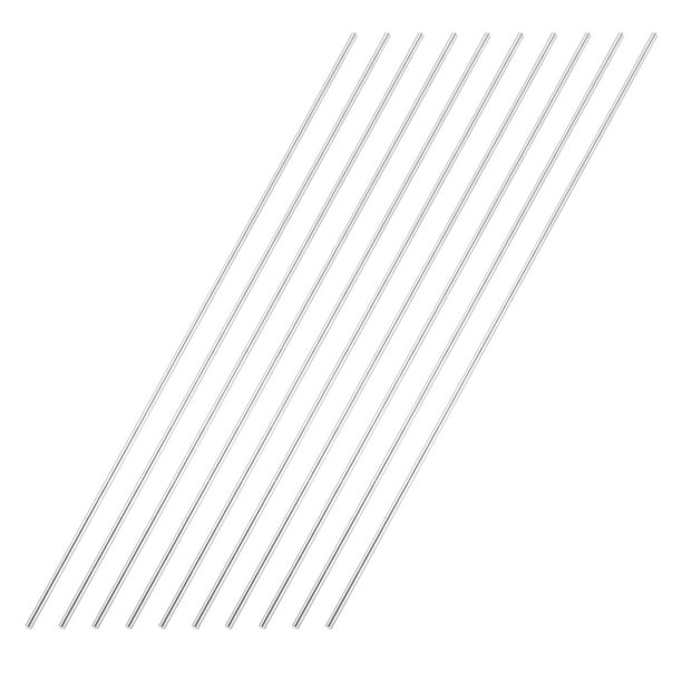 Barra Redonda de Aluminio Uxcell, Diámetro de 1/8 Pulgadas, Barra de Metal Sólido de 14 Pulgadas, 10 Pcs