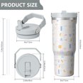 thumbnail image 4 of Modern 30oz Handheld Travel Tumbler with Handle – Double Wall Stainless Steel Insulated Cup, Flip Straw Lid, Leak-Proof & BPA-Free for Hot and Cold Drinks – Durable Coffee & Juice Mug White, 4 of 7