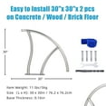 thumbnail image 3 of 2PCS Heavy Duty Rustproof Stainless Steel Pool Handrails - Non-Slip Blue Grip, Supports up to 380 lbs, Easy Installation, Mounting Accessories Included - Bathroom Furniture Set, Integrated 30x30 Inch, 3 of 6