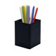 thumbnail image 1 of Square Pens Pencils Cup Holder Desk Stationery Organizer, Selected Faux Leather (Black), 1 of 4