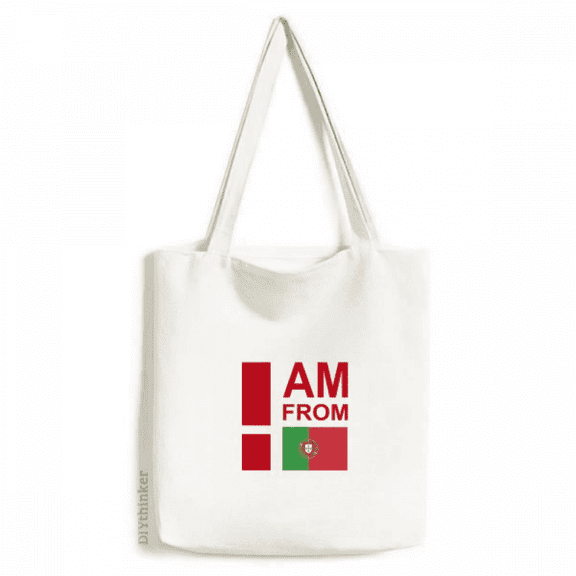 I Am From Portugal Art Deco Fashion Tote Canvas Bag Shopping Satchel Casual Handbag