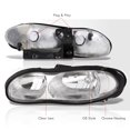 thumbnail image 5 of AJP Distributors Chrome Housing Clear Headlights Driving Signal Bumper Lamps Assembly Pair Left & Right Compatible/Replacement For Chevrolet Chevy Camaro Z28 SS 1998 1999 2000 2001 2002 98 99 00 01 02, 5 of 6
