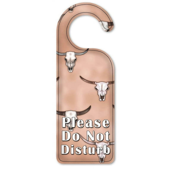 Do Not Disturb Door Knob Hanger Sign - Longhorns - Image by Dan Morris
