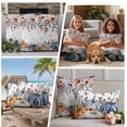 thumbnail image 5 of Orange Blue Pumpkins Fall Outdoor Waterproof Pillow Covers, Thanksgiving Floral Botanical Decorative Square Throw Pillowcase Sofa Cushion Sham for Patio/Couch/Chair, 18"x18" 2 Pack, 5 of 8