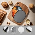 thumbnail image 4 of Pofeuu Red And Blue Waves Print Silicone Pot Mat Mitten With Hanging Loop Heat Resistant Oven Mitts Non-Slip Bbq Baking Smoking Potholders, 4 of 7