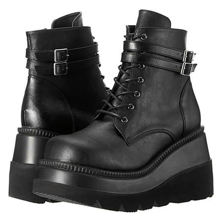 

Qepwscx Women s Fashion Multicolor Wedge Boots Ladies Zip Up Platform Shoes
