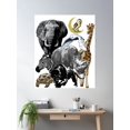 thumbnail image 2 of Jungle Animals - Zookeeper - Zoo Animals Poster Wall Art, Modern Wall Decor For Living Room Bedroom, 16x24 UNFRAMED, 2 of 3