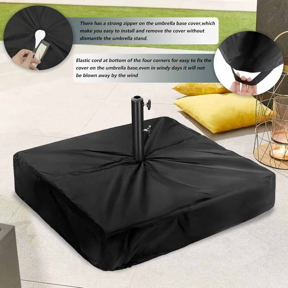 RANME Heavy Duty Waterproof Patio Umbrella Base Cover With Secure Fit For Outdoor Use